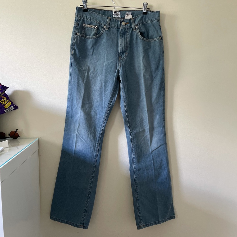Calvin Klein boot cut zip fly jeans